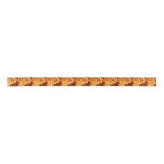 Fall Leaves Satin Ribbon