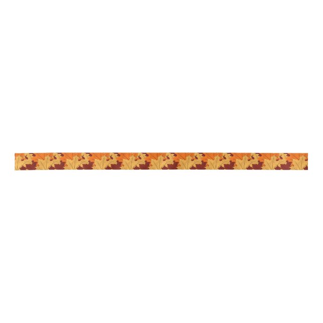 Fall Leaves Satin Ribbon (Front)