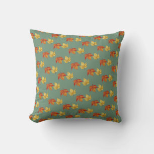 Fall Leaves Sherpa Throw Pillow
