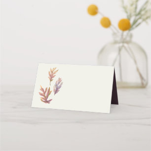 Fall leaves simple elegant Thanksgiving Place Card