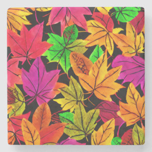 Fall Leaves Stone Coaster