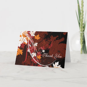 Fall Leaves Thank You Note Cards