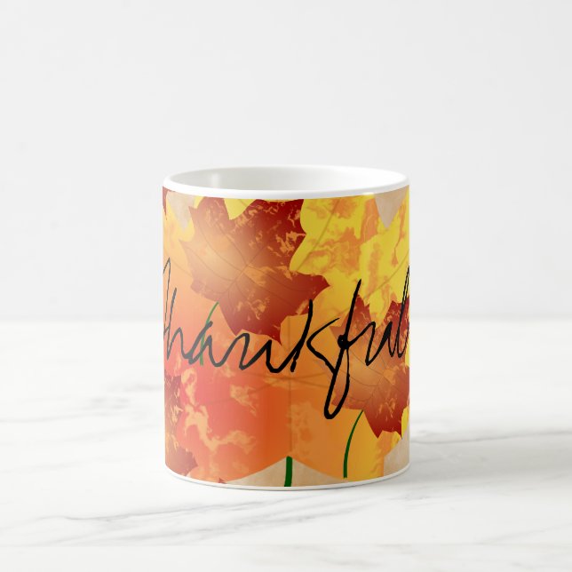 Fall Leaves Thankful Mug (Center)