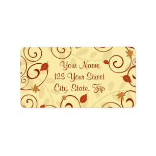 Fall Leaves Thanksgiving Address Labels