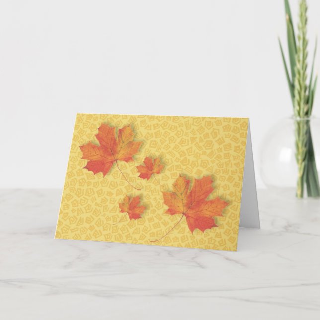 Fall Leaves Thanksgiving Card (Front)