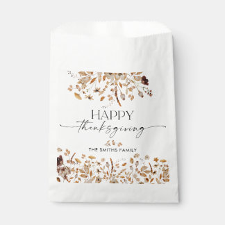 Fall Leaves Thanksgiving Dinner Favor Bags