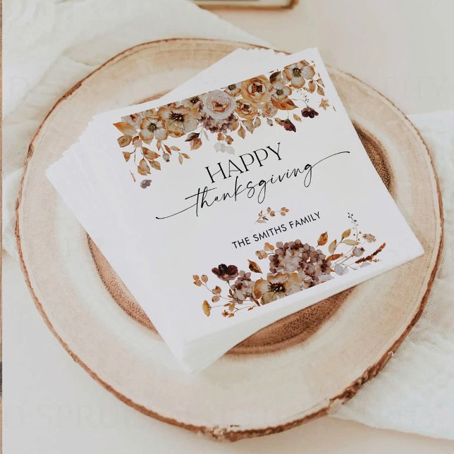 Fall Leaves Thanksgiving Dinner Paper Napkin (Creator Uploaded)