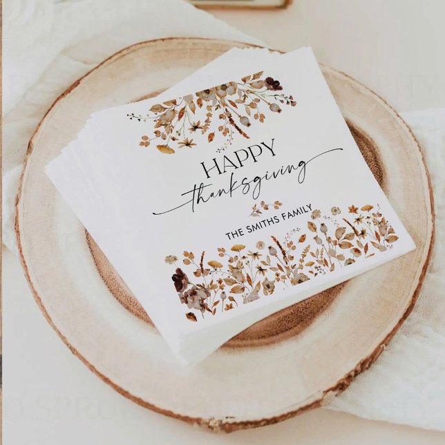 Fall Leaves Thanksgiving Dinner Paper Napkin (Creator Uploaded)