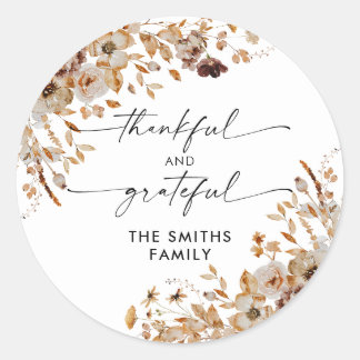 Fall Leaves Thanksgiving Dinner Sticker