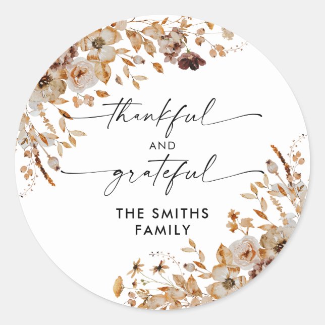 Fall Leaves Thanksgiving Dinner Sticker (Front)