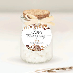 Fall Leaves Thanksgiving Dinner Sticker