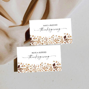 Fall Leaves Thanksgiving Enclosure Card