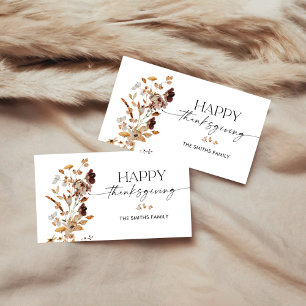 Fall Leaves Thanksgiving Enclosure Card