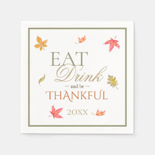 Fall Leaves Thanksgiving Napkin