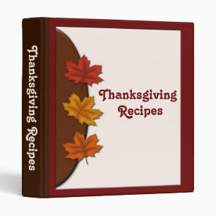 Fall Leaves Thanksgiving Recipes Binder