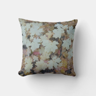 Fall leaves throw pillow