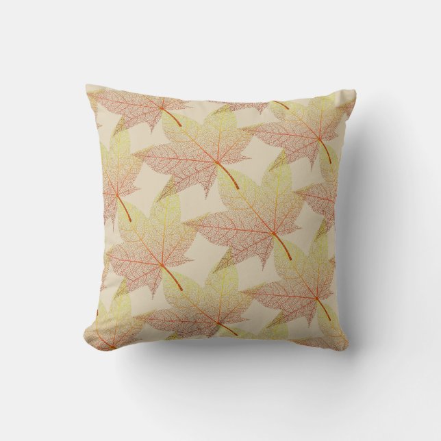 Fall Leaves Throw Pillow (Front)