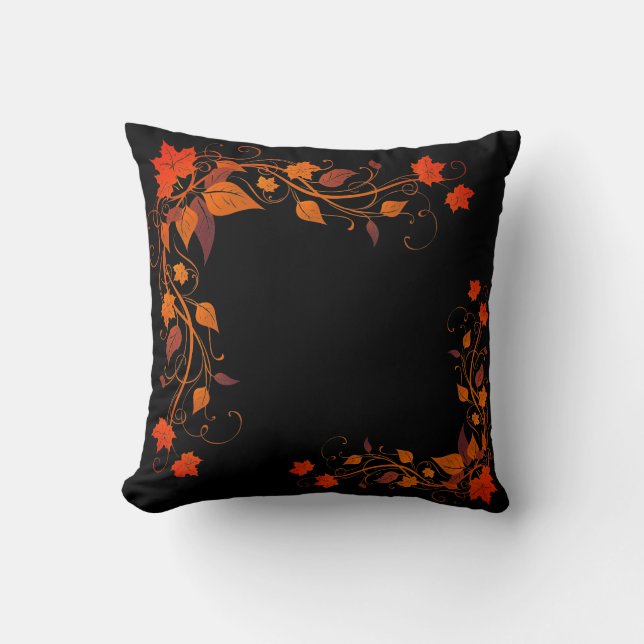 Fall Leaves Throw Pillow (Front)