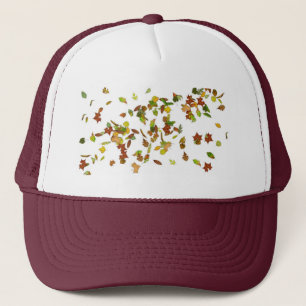 FALL LEAVES TRUCKER HAT