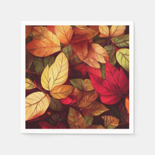 Fall Leaves Vibrant Napkin