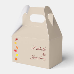 Fall Leaves Wedding Favor Box