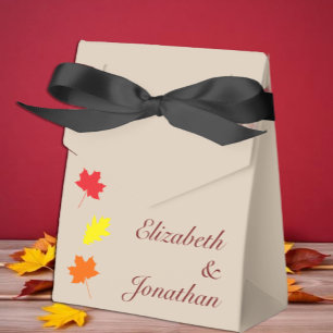 Fall Leaves Wedding Favor Box