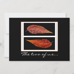 Fall leaves wedding invitation