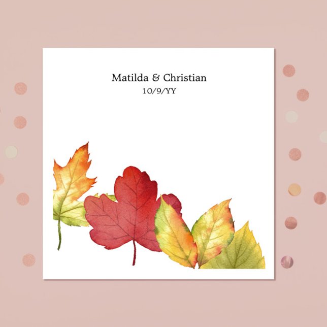 Fall Leaves Wedding  Napkin (Creator Uploaded)