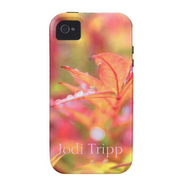 Fall Leaves with rain drops Case-Mate iPhone Case (Back)