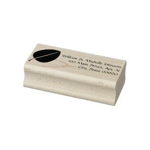 Fall Leaves Wooden Address Stamp
