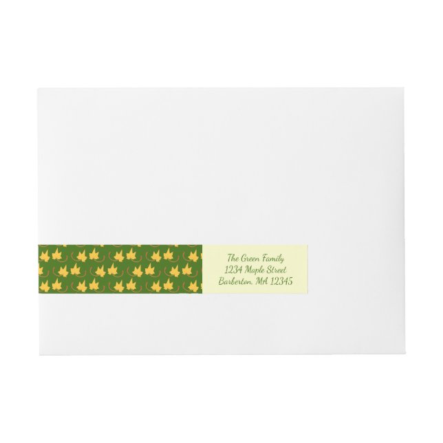 Fall Leaves: Yellow Leaf, Return Address Label (Front)