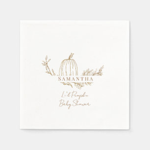 Fall Li'l Pumpkin Baby Shower Napkin