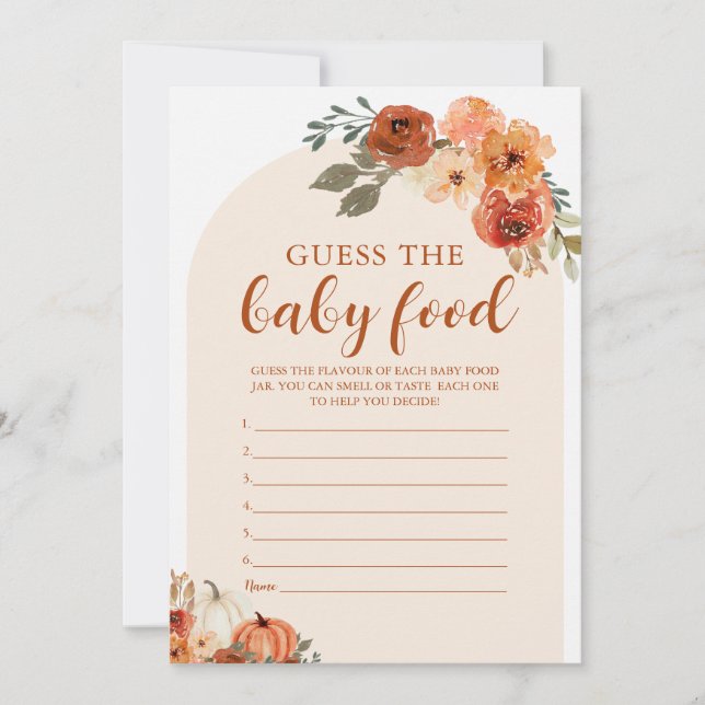 Fall Little Citrouille devine la carte de jeu alim (Devant)