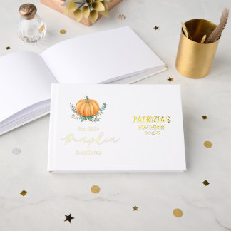 Fall Little Pumpkin Baby Shower Guest Book