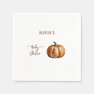 Fall Little Pumpkin Baby Shower Napkin