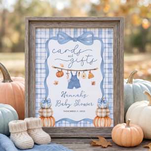 Fall Little Pumpkin Cards and Gifts Baby Shower Poster