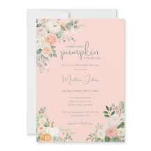 Fall Little Pumpkin Floral Girl Baby Shower