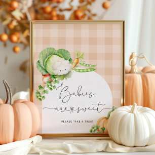 Fall Locally grown baby Babies are sweet pumpkin Poster