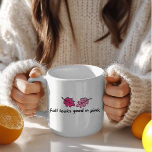 Fall Looks Good in Pink   Cozy Fall Mug