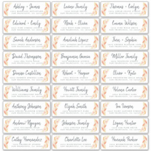 Fall Love Autumn Foliage Guest Address Labels