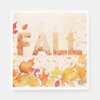 Fall Lovers Autumn Forest Leaves Branches Napkin