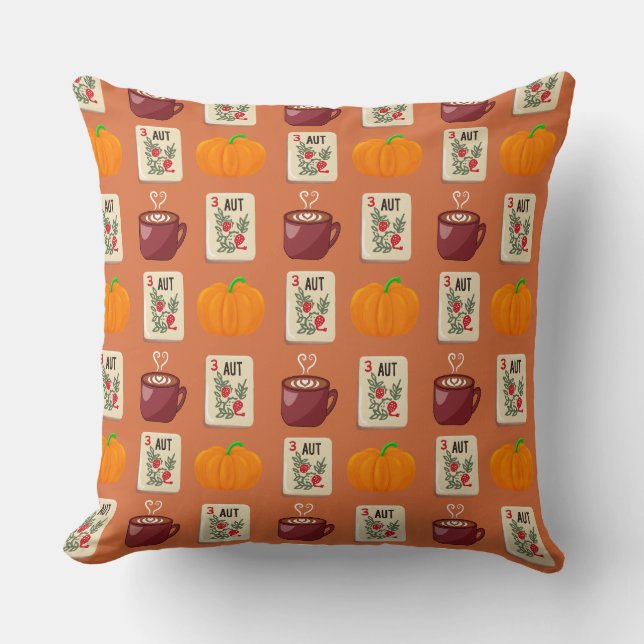 Fall Mahjong Pillow (Front)