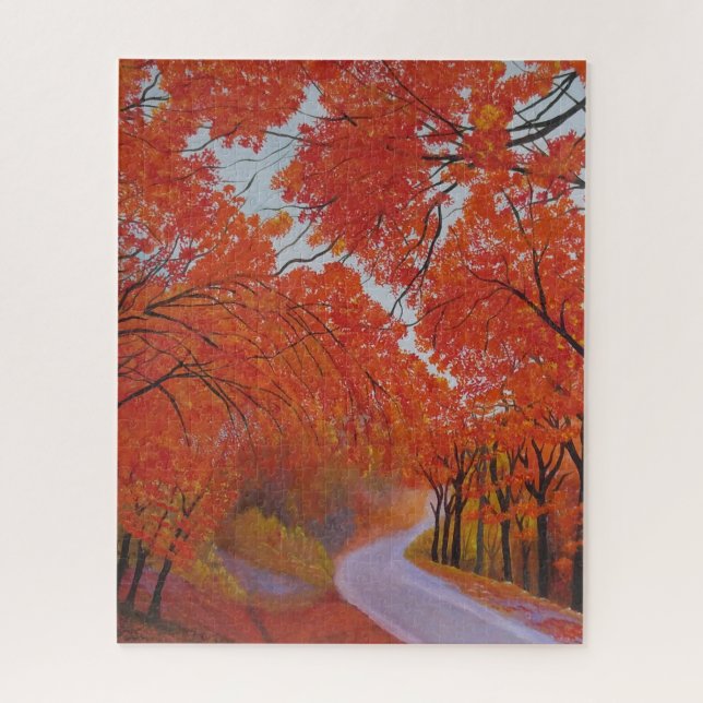 Fall Maple Daejeon Korea Jigsaw Puzzle (Vertical)
