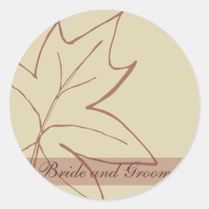 Fall Maple Leaf Wedding Envelope Seal