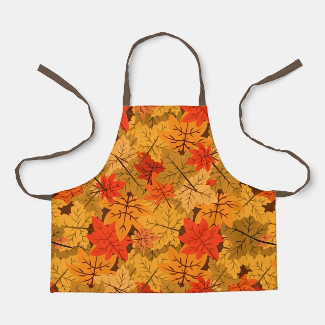 Fall Maple Leaves Apron (Front)