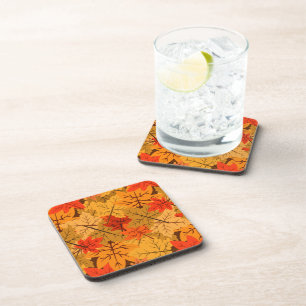 Fall Maple Leaves Coaster