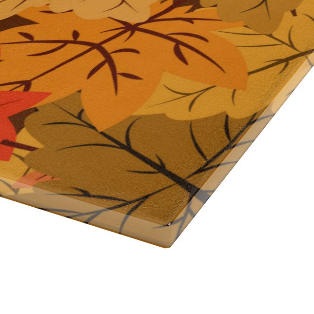 Fall Maple Leaves Cutting Board (Corner)