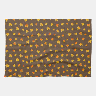 Fall Maple Leaves Kitchen Towel