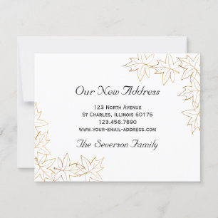 Fall Maple Leaves New Address Announcement