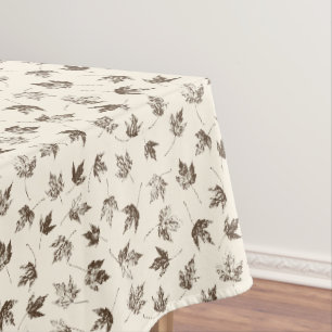 Fall Maple Leaves on cream - seamless pattern.   Tablecloth